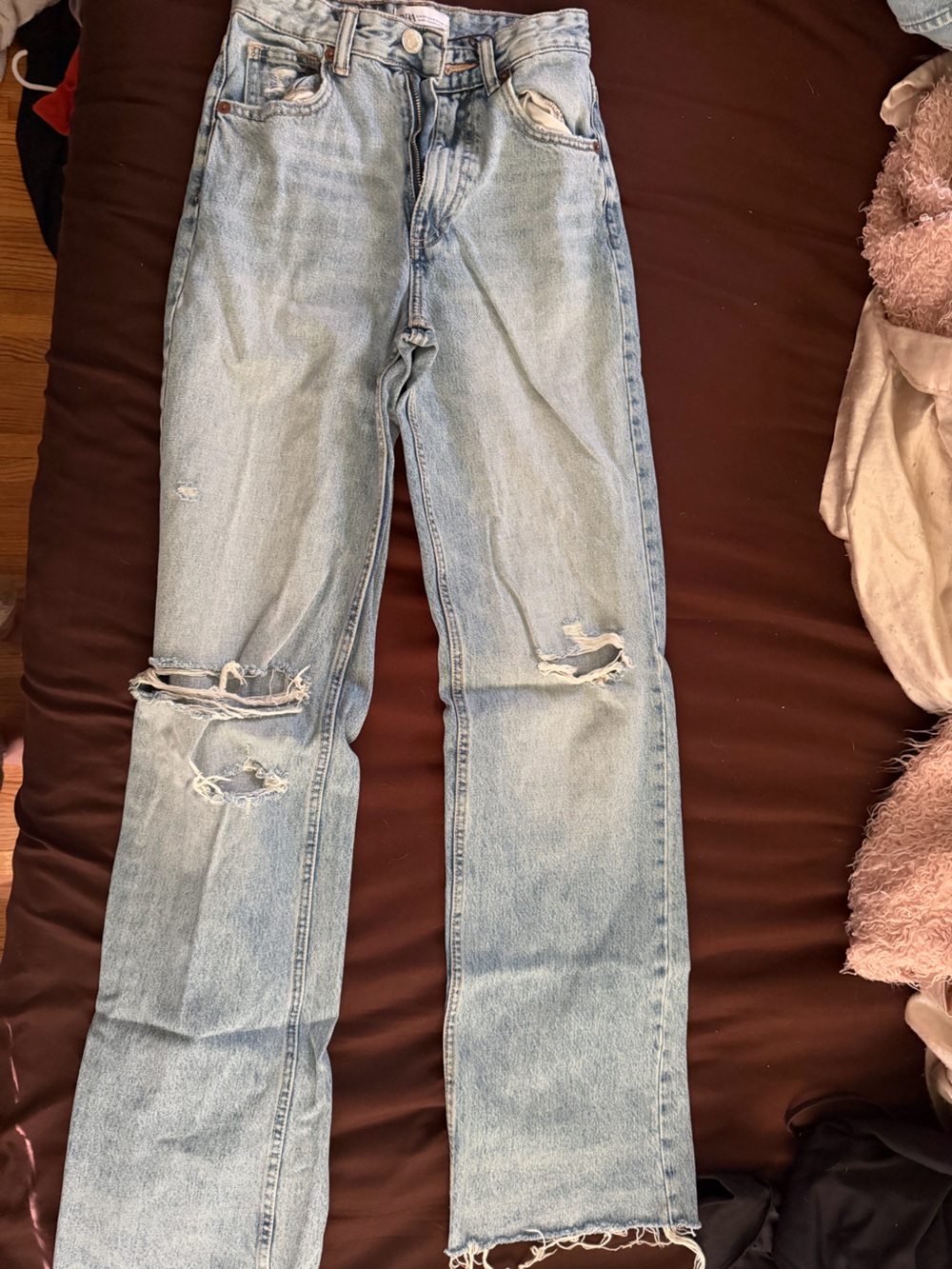 Zara Light Blue Distressed Men’s Skinny Jeans